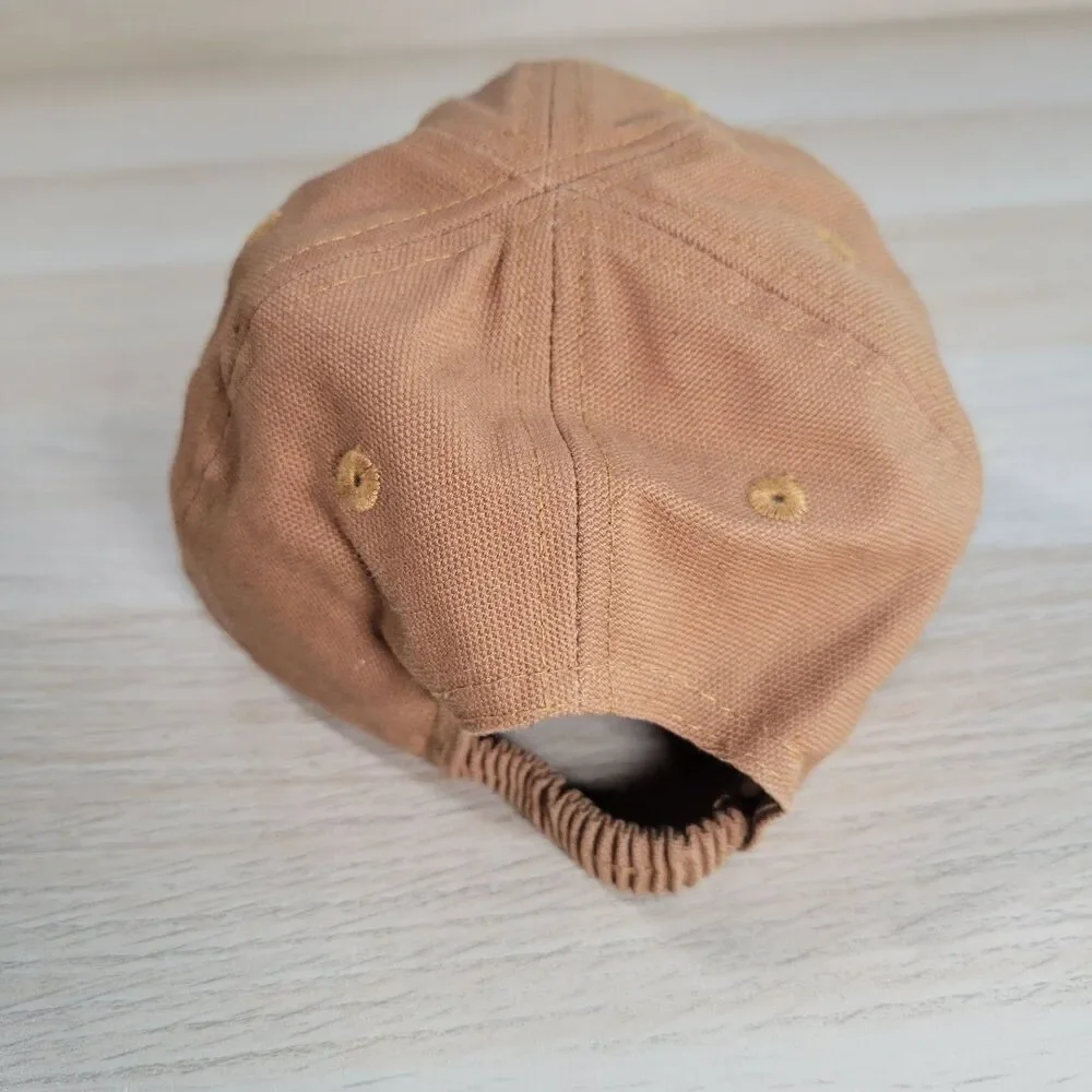 Carhartt Youth Baseball Hat Ball 5 Panel Cap Tan 100% Cotton Canvas Child Size